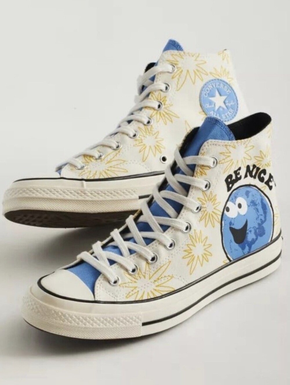 Converse Chuck 70 Hi Chinatown Market Be Nice Earth Yellow Sneakers Mens 8 W 10